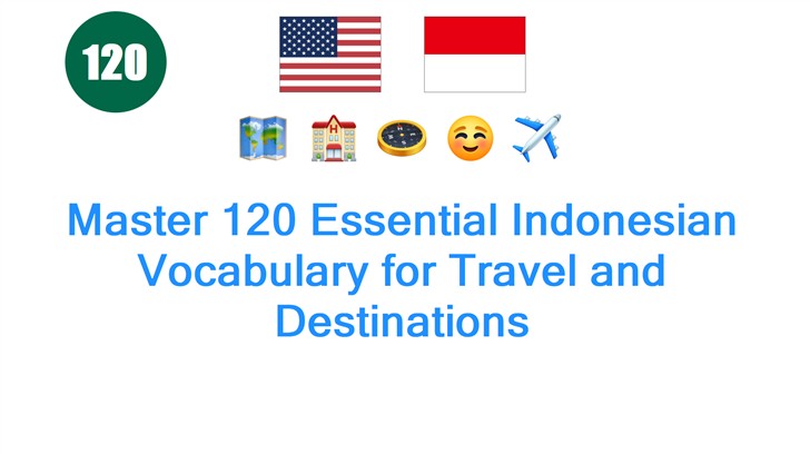 Master 120 Essential Indonesian Vocabulary for Travel and Destinations
